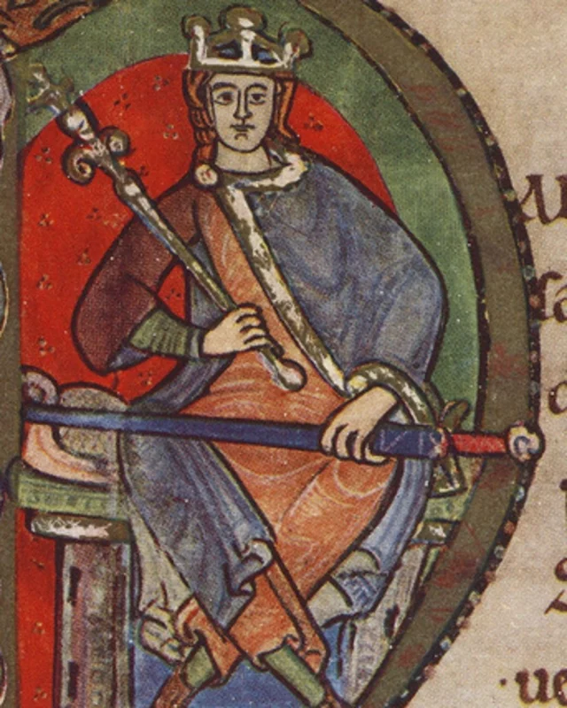 The reign of Malcolm IV begins #OnThisDay in 1153. Malcolm is depicted here in the 12th century charter for Kelso Abbey. (Image via Wikimedia Commons, Public Domain).