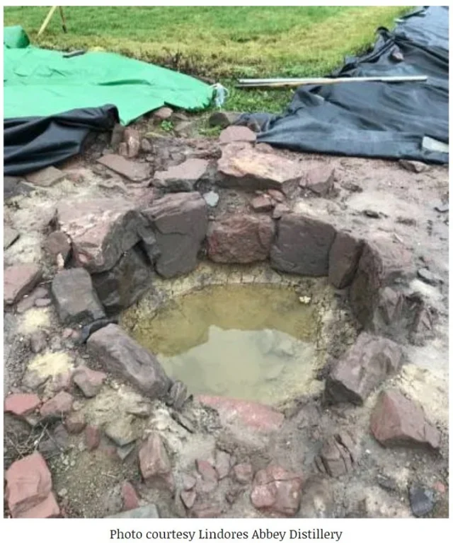 The first written record of Scotch Whisky appears #OnThisDay in 1494. It is recorded in the Exchequer Rolls of Scotland with Friar John Cor named as the distiller. Pictured are the remains of what is possibly the oldest whisky still ever discovered, at Lindores Abbey in Scotland. (Image: Lindores Abbey Distillery).