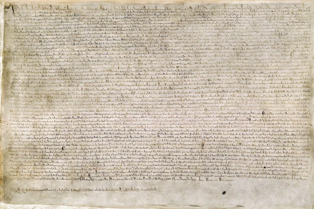 Magna Carta was agreed at Runnymede #OnThisDay in 1215. Four copies of the original charter have survived, including this one in The British Library collections. (Image: British Library, Cotton MS Augustus II.106).