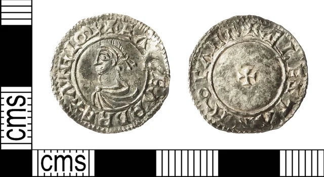 The reign of Edward the Martyr began #OnThisDay in 975. Pictured is a complete silver penny of Edward the Martyr (975-978), minted by Ælfstan at Canterbury, c. 975-978. PAS Record here: https://buff.ly/3qRFmZ0 (Image: Portable Antiquities Scheme CC BY SA 2.0).